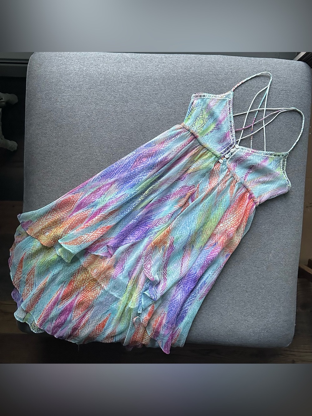 Free People Colorful Fairy Midi Dress XS